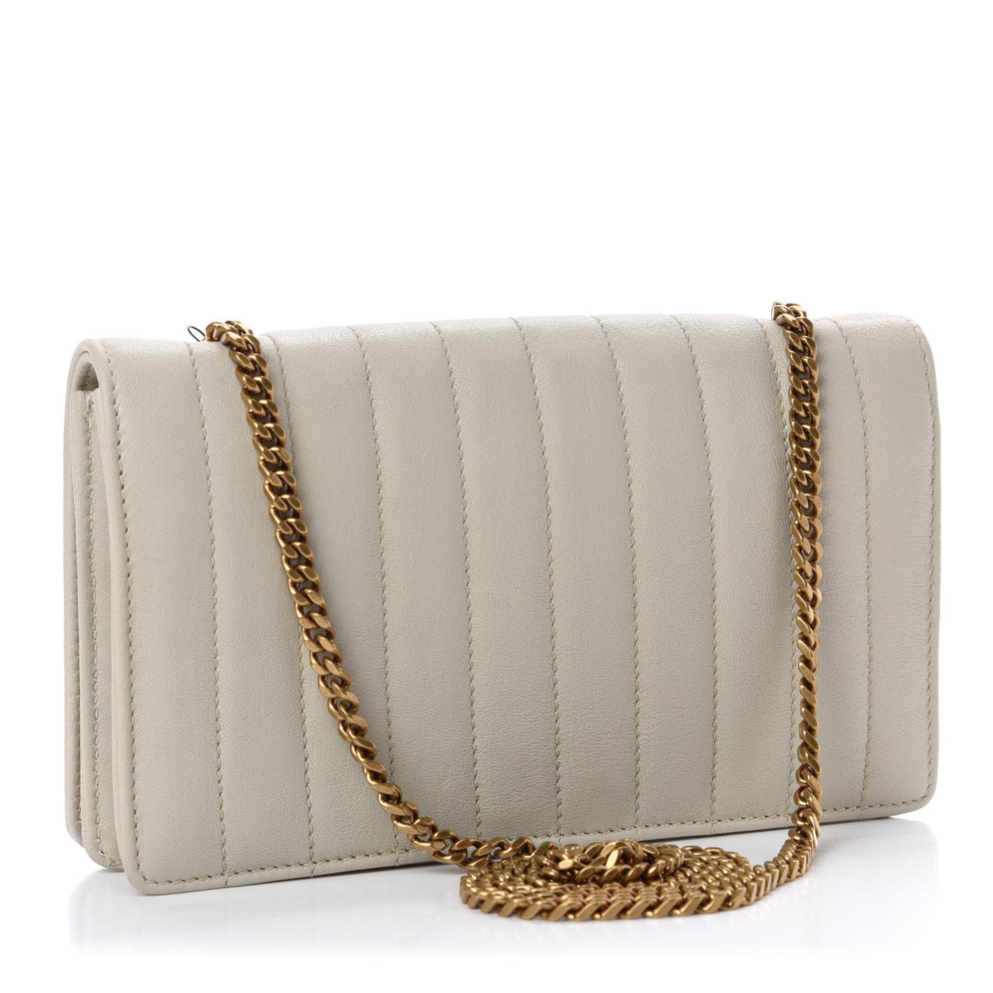 Lambskin Matelasse Amalia Chain Shoulder Bag Creama Soft
