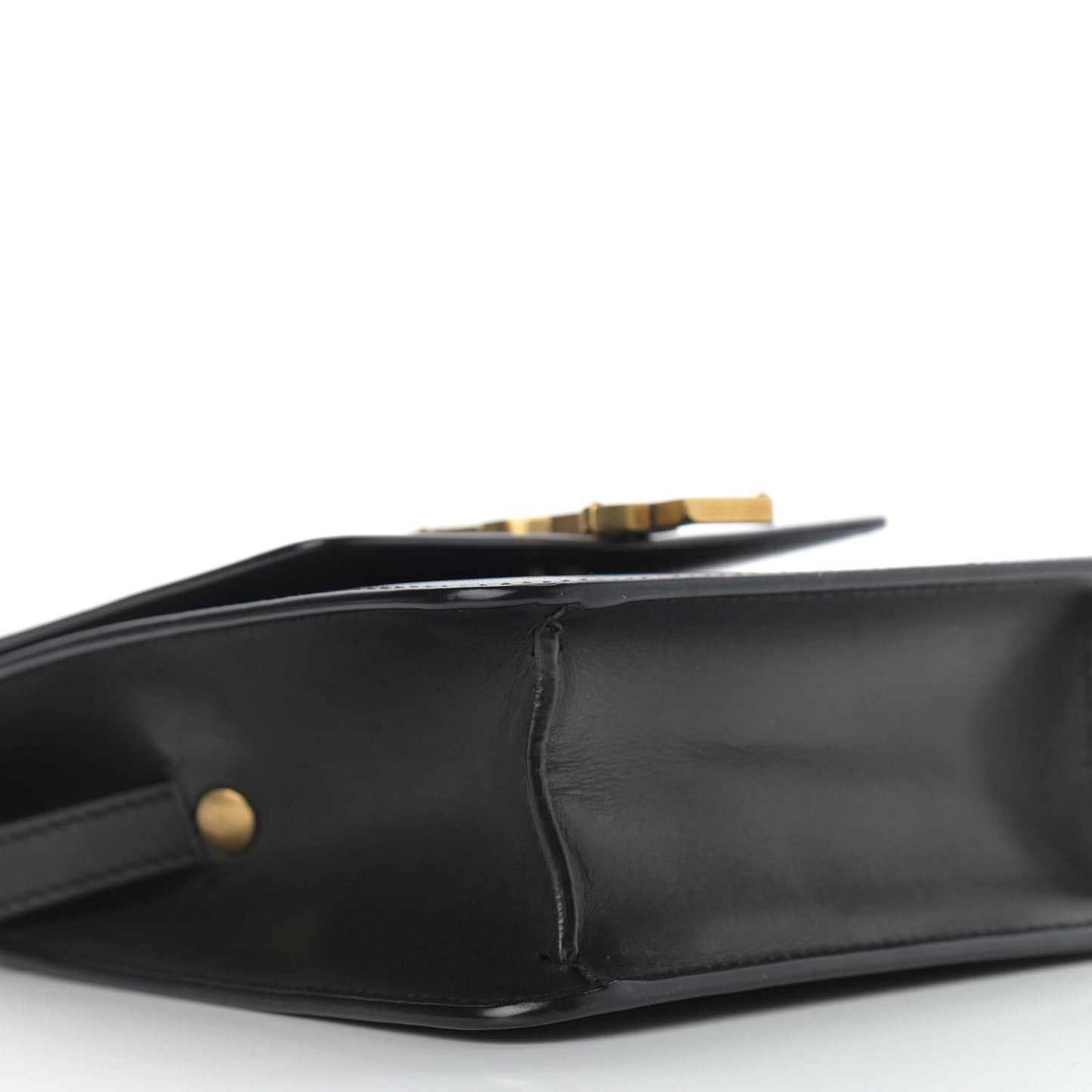 Smooth Calfskin North South Kaia Satchel Black