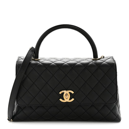 Chanel Caviar Quilted Small Coco Handle Flap Black 1 of 14