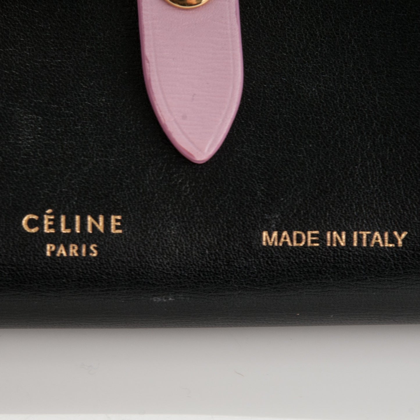 Palmelato Calfskin Strap Folded Card Holder Pink