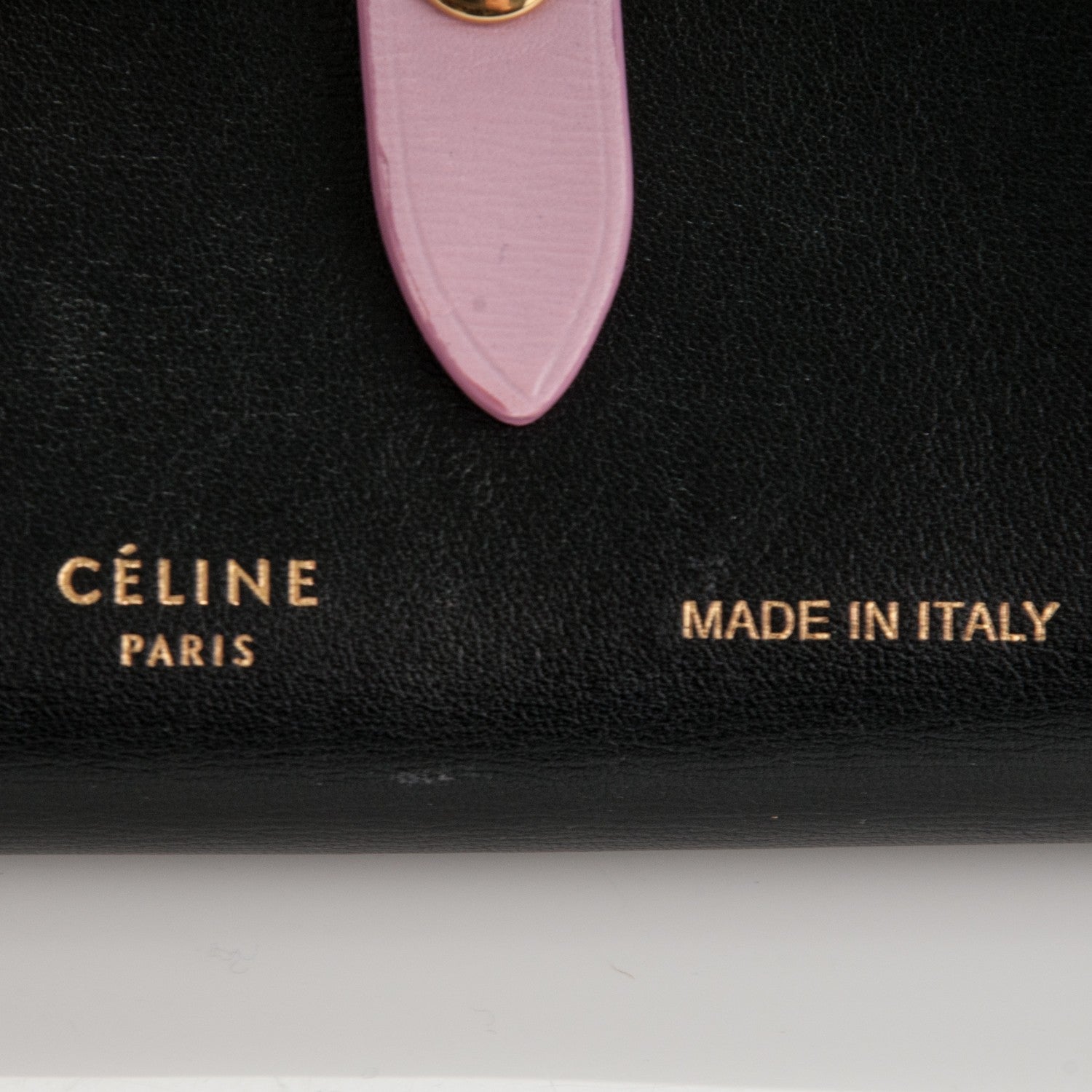 Celine Palmelato Calfskin Strap Folded Card Holder Pink 8 of 8