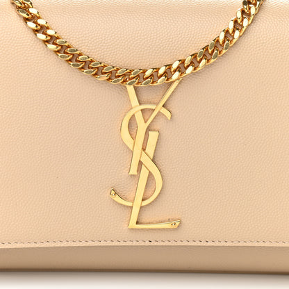 Saint Laurent Grain De Poudre Small Monogram Kate Satchel Dark Beige 7 of 9