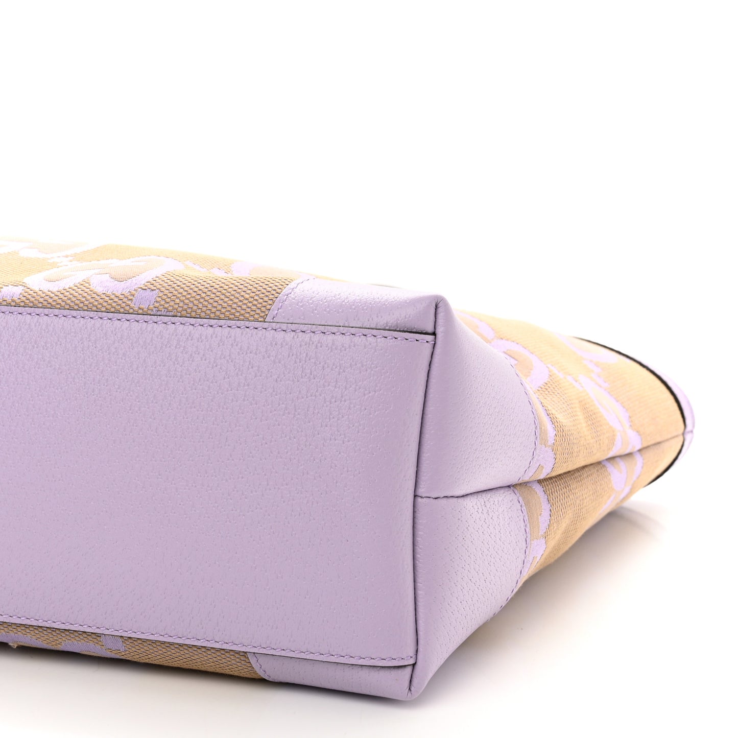 Monogram Jumbo GG Textured Dollar Calfskin Medium Ophidia Shopping Tote Beige Lapis