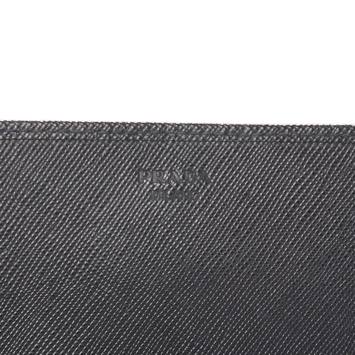 Prada Saffiano Metal Oro Chain Wallet Black 6 of 12