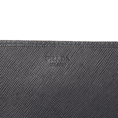 Prada Saffiano Metal Oro Chain Wallet Black 6 of 12