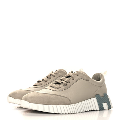 Hermes Sport Goatskin Suede Goatskin Womens Bouncing Sneakers 38.5 Beige Esquisse 4 of 9