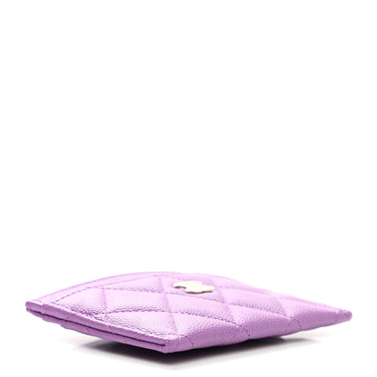 Chanel Caviar Quilted Card Holder Purple 4 of 7