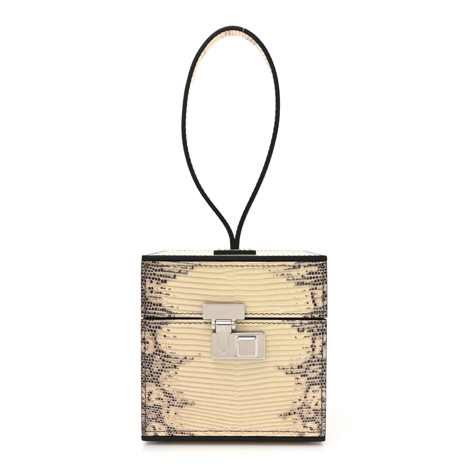 Moynat Lizard Mini Vanity Case Clutch Ivory 1 of 11