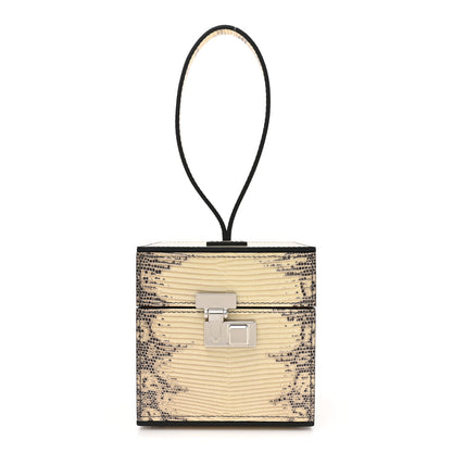 Moynat Lizard Mini Vanity Case Clutch Ivory 1 of 11