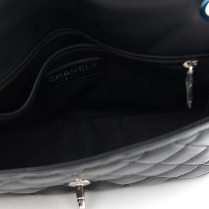 Chanel Patent Quilted Large Coco Shine Flap Black 5 of 10