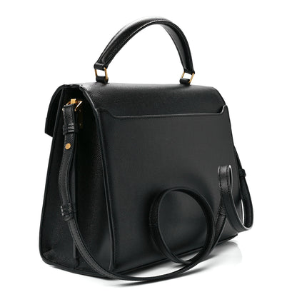 Saint Laurent Grain de Poudre Medium Classic Monogram Cassandra Top Handle Black Rouge Legion 3 of 12
