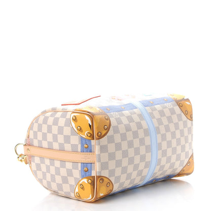 Louis Vuitton Damier Azur Summer Trunks Speedy Bandouliere 30 5 of 8