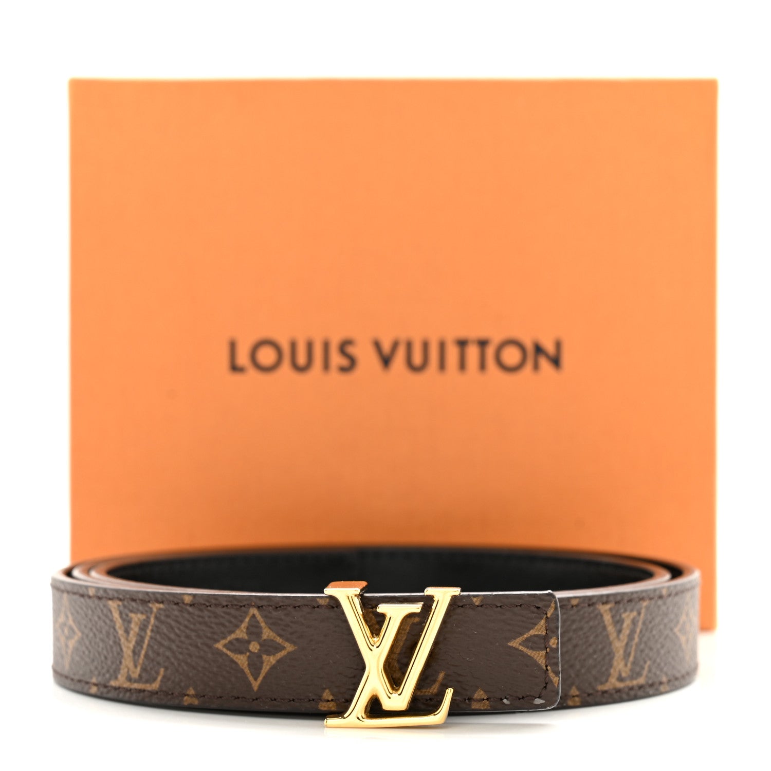 Louis Vuitton Calfskin Monogram 20mm LV Iconic Reversible Belt 80 32 Black 7 of 7