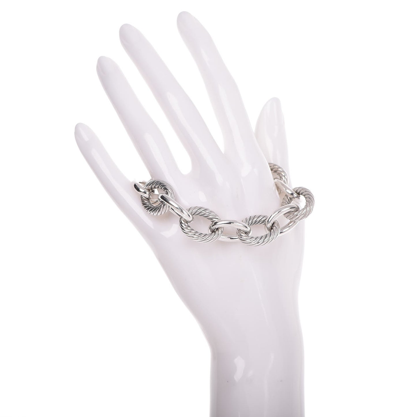 Sterling Silver 17mm Extra Large Oval Link Bracelet