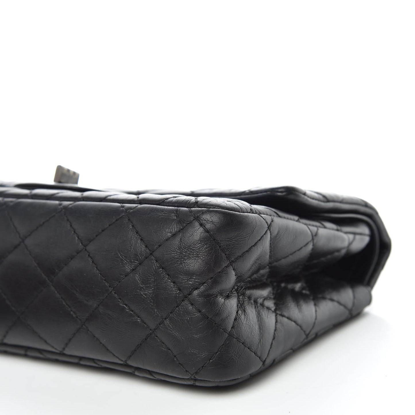 Aged Calfskin Quilted 2.55 Reissue 225 Flap So Black