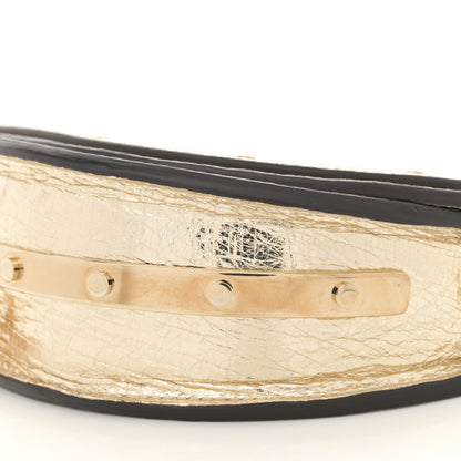 Chloe Metallic Calfskin Small Nile Bracelet Minaudiere Bag Gold 10 of 13