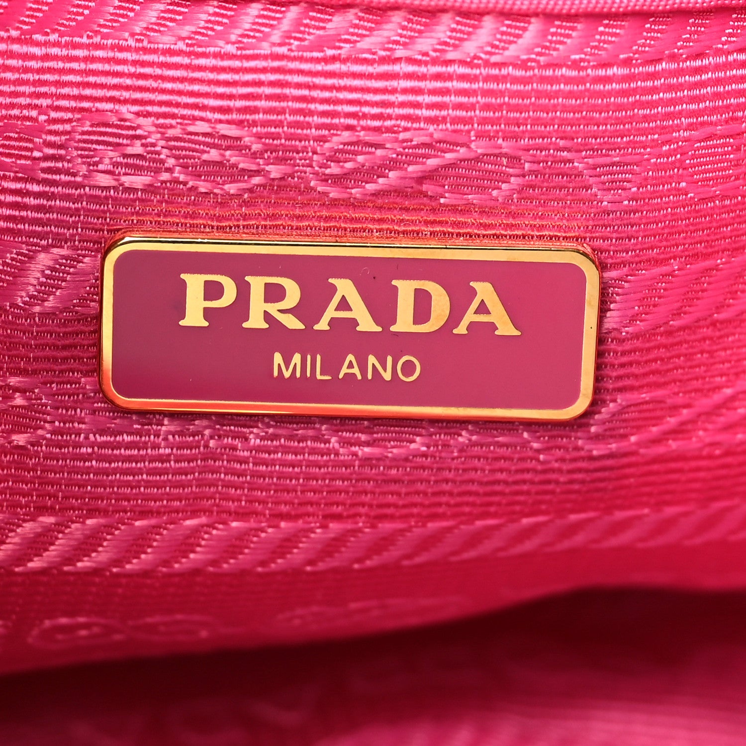 Prada Saffiano Tessuto Nylon Mini Bucket Crossbody Bag Pink 6 of 8