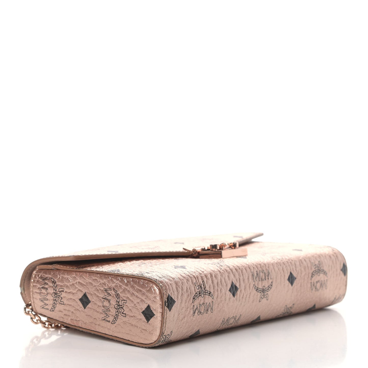 Metallic Visetos Millie Wallet On Chain Champagne Gold