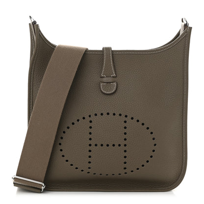 Hermes Taurillon Clemence EVELYNE III PM Etoupe 1 of 11