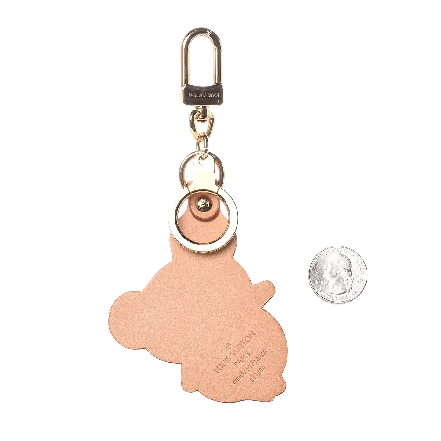 Vachetta Monogram Panda Key Ring Bag Charm