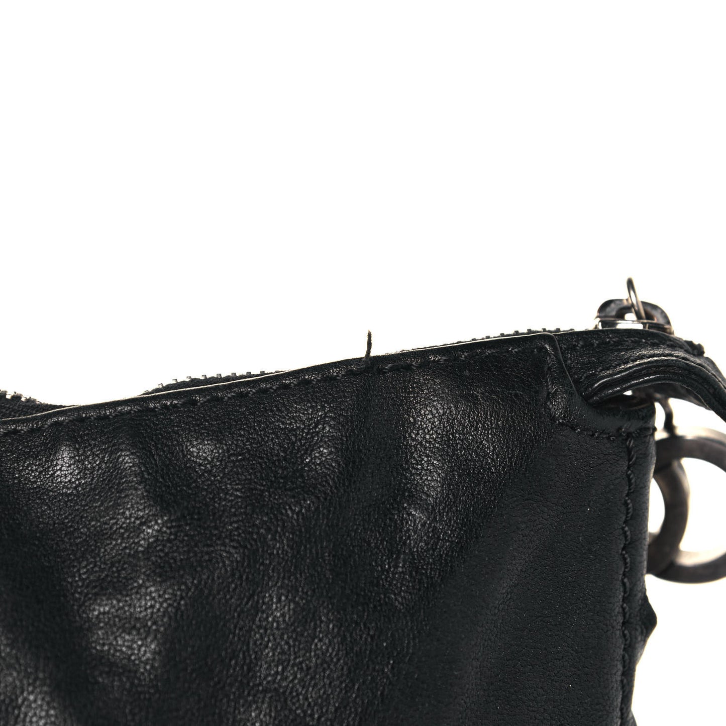 Calfskin Modern Chain Hobo Black