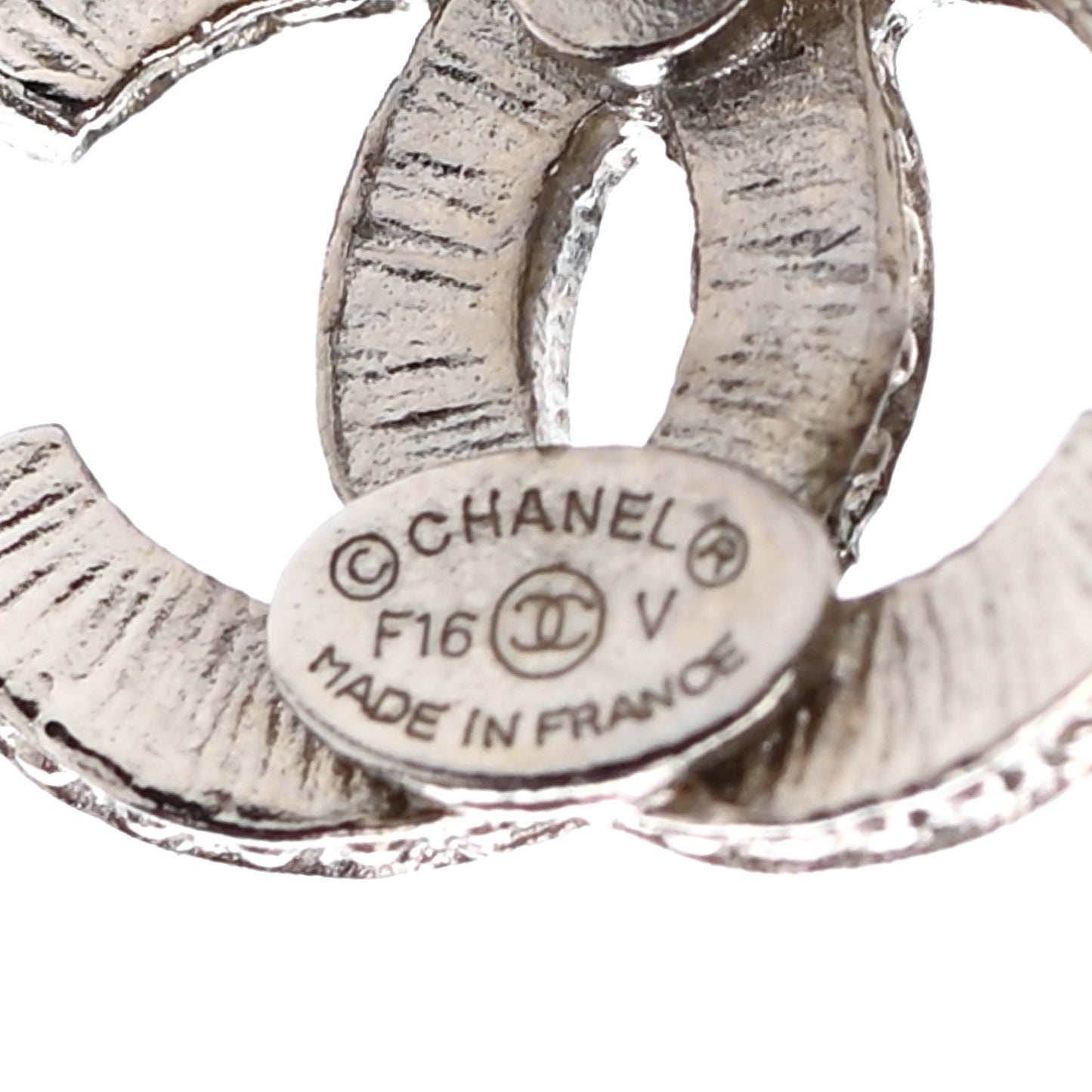 Crystal CC Earrings Silver