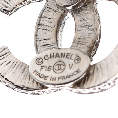 Chanel Crystal CC Earrings Silver 4 of 4