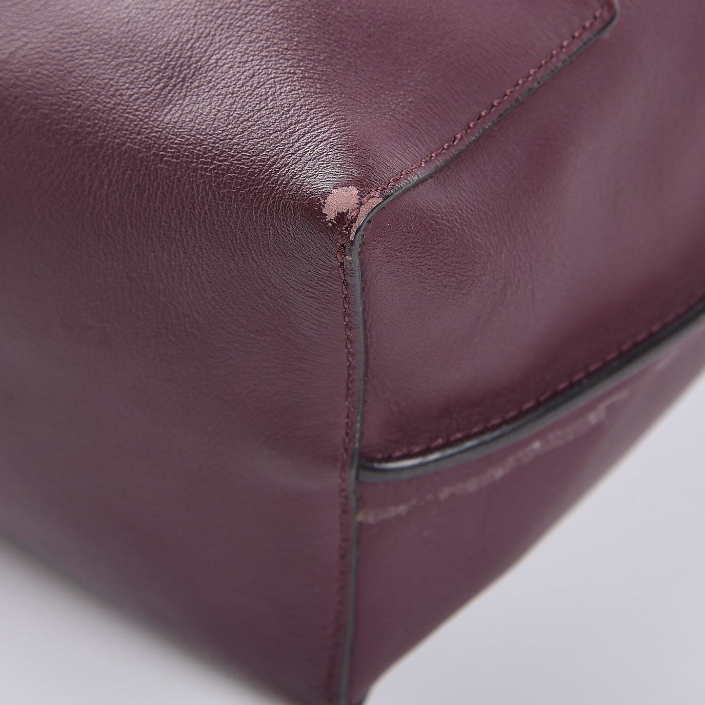Nappa Perforated Blossom Tote Oxblood