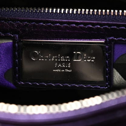 Christian Dior Metallic Lambskin Cannage Medium Anselm Reyle Lady Dior Purple Orange 6 of 15