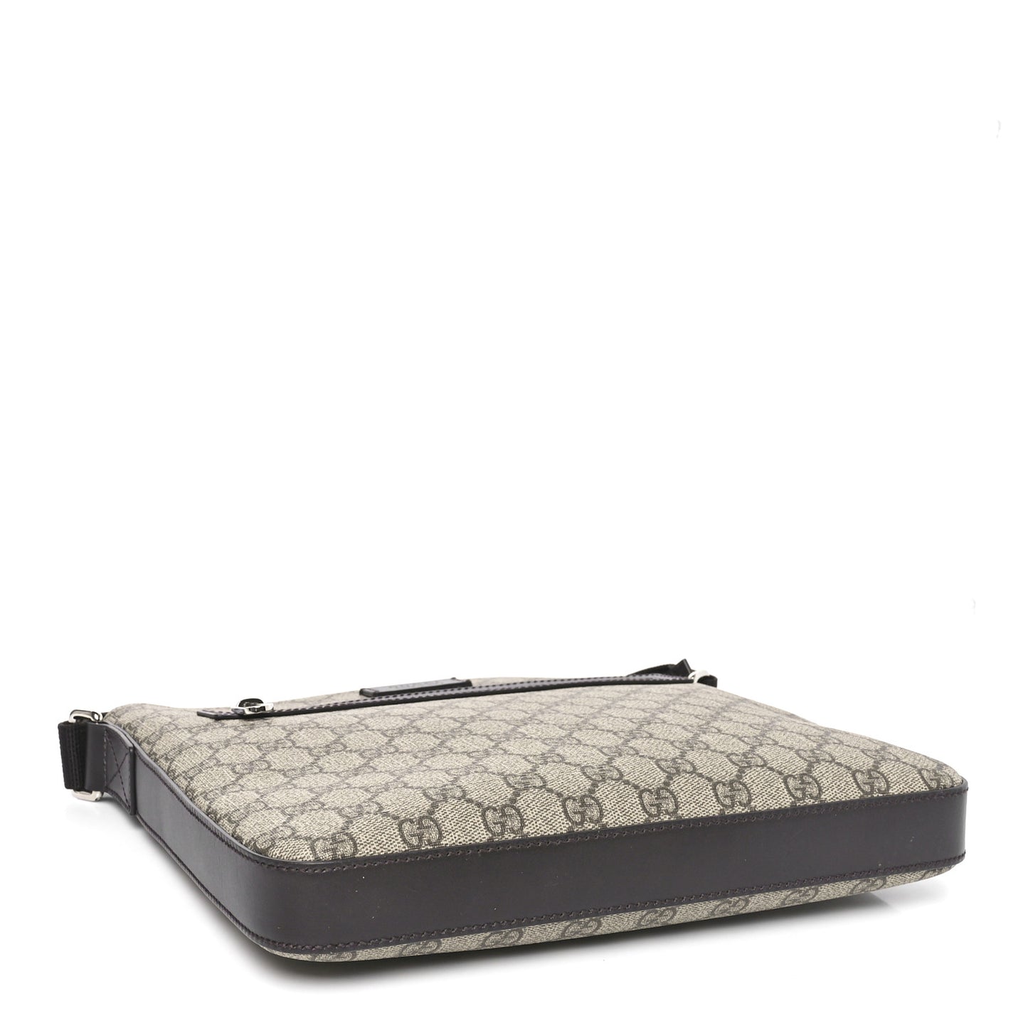 GG Supreme Monogram Medium Flat Messenger Bag Beige Brown