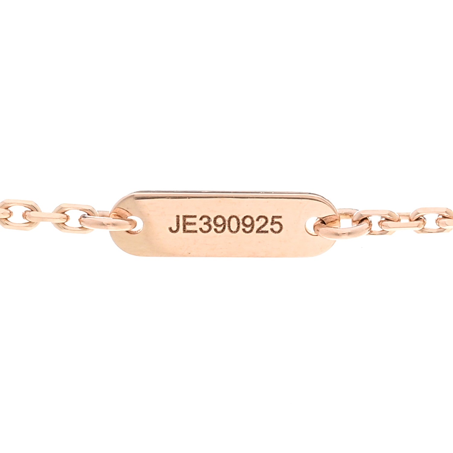 Van Cleef & Arpels 18K Rose Gold Diamond Pink Porcelain Vintage Alhambra Pendant Necklace 4 of 6