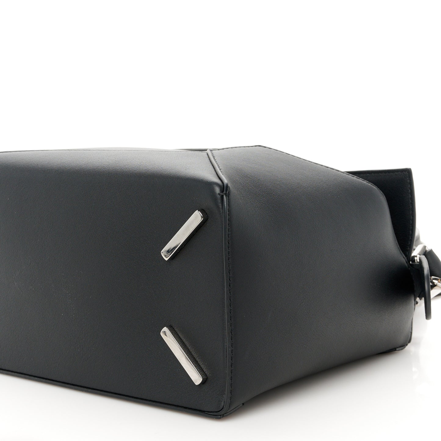 Calfskin Medium Puzzle Edge Bag Black
