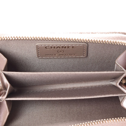 Chanel Iridescent Caviar Quilted Zip Coin Purse Beige 7 of 10