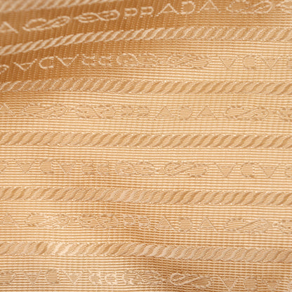 Prada Saffiano Perforated Medium Striped Tote Papaya Caramel 7 of 12