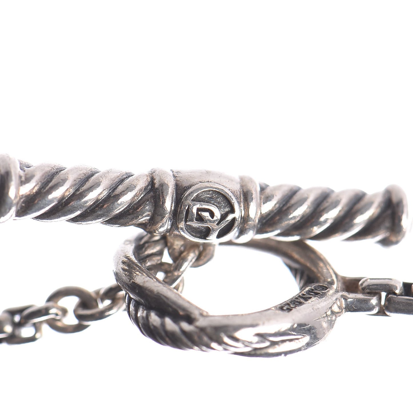Sterling Silver Pearl Infinity Station Chain Necklace