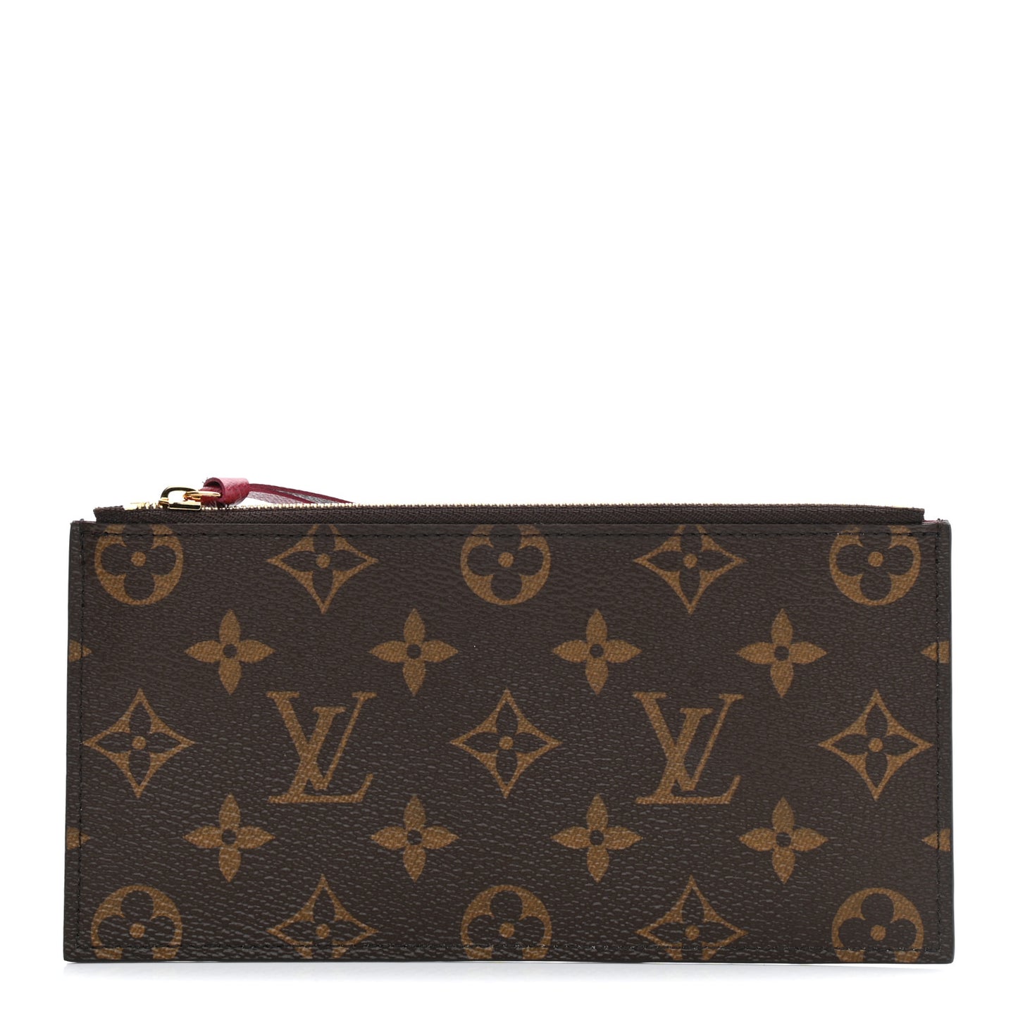 Monogram Felicie Chain Wallet Zippered Insert Fuchsia