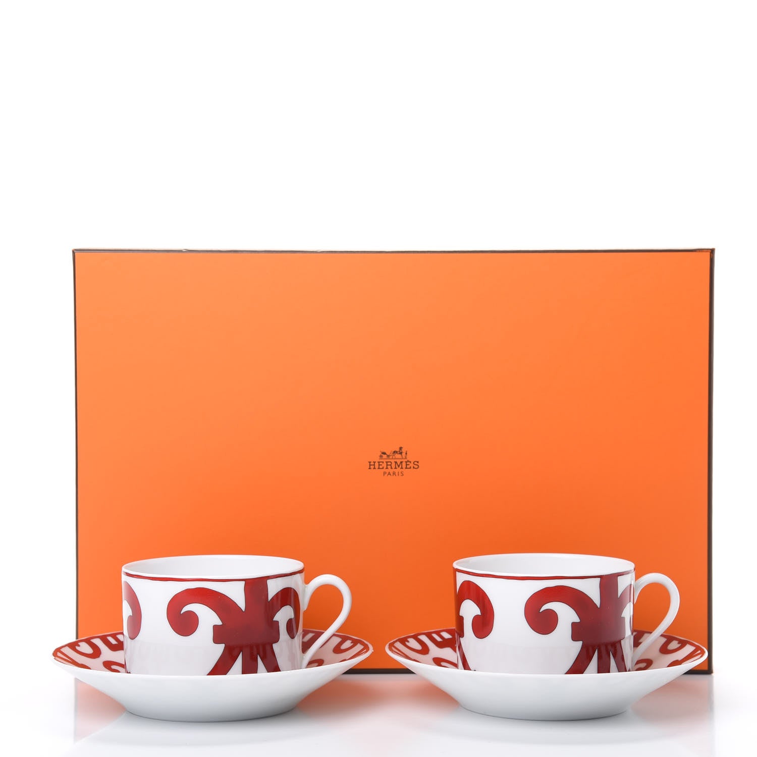 Hermes Porcelain Balcon du Guadalquivir Tea Cup and Saucer Set of 2 7 of 7