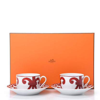 Hermes Porcelain Balcon du Guadalquivir Tea Cup and Saucer Set of 2 7 of 7