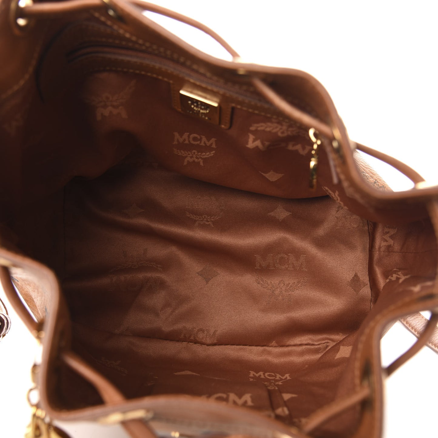 Visetos Essential Drawstring Bucket Bag Cognac