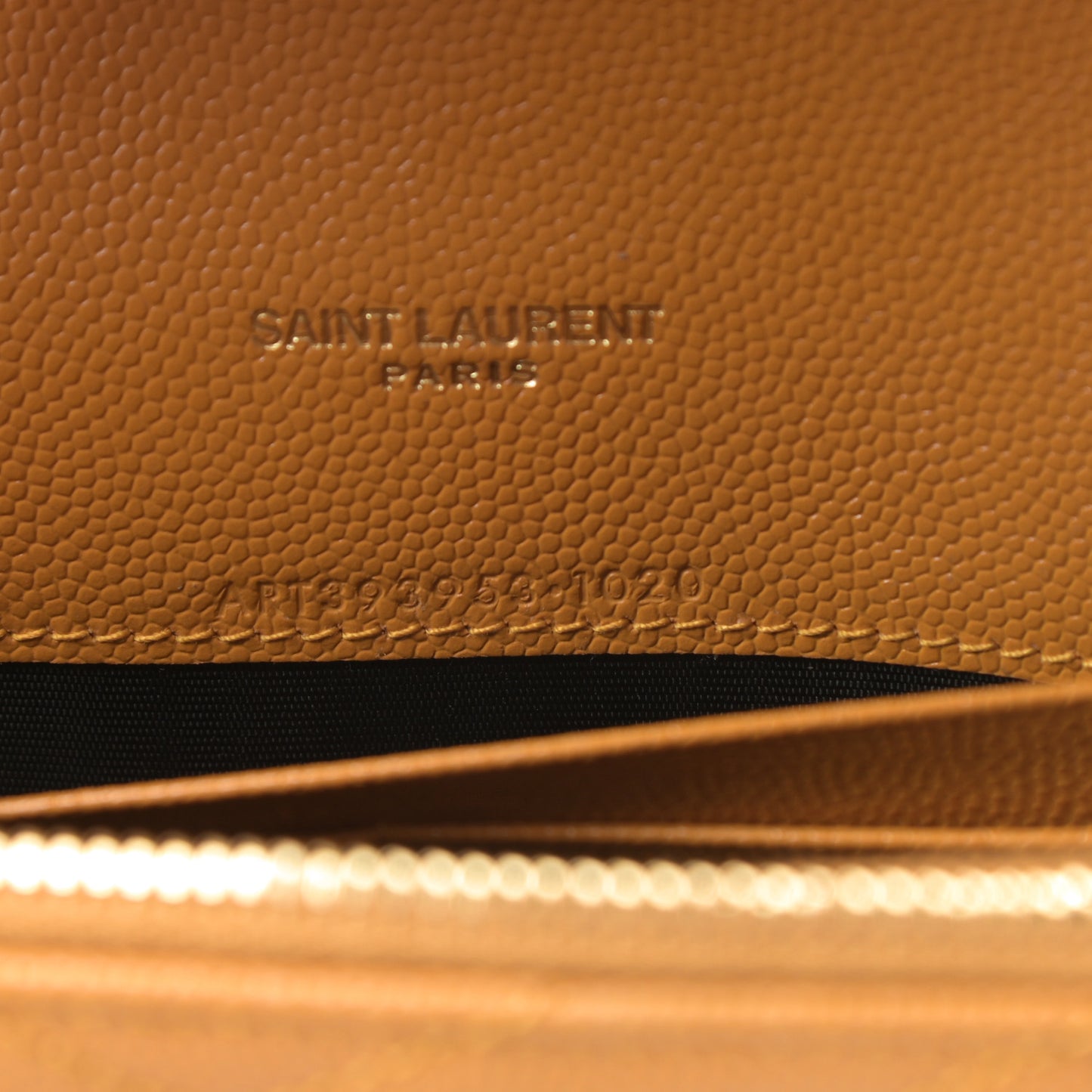 Grain De Poudre Matelasse Chevron Monogram Envelope Chain Wallet Senape Yellow