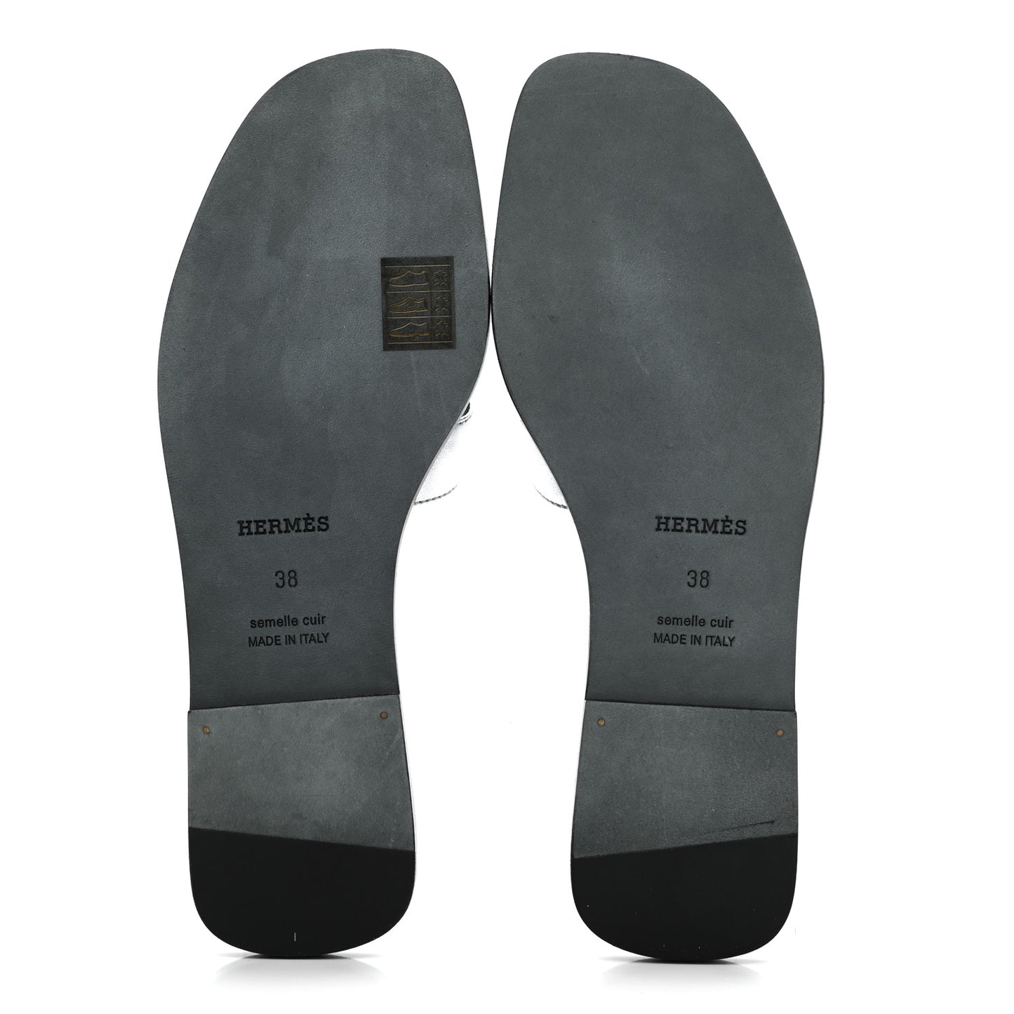 Metallic Nappa Calfskin Oran Sandals 38 Argent