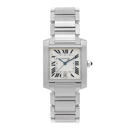 Cartier Stainless Steel 28mm Tank Francaise Automatic Watch 1 of 10