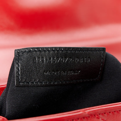 Saint Laurent Calfskin Y Quilted Monogram Toy Loulou Crossbody Bag Rouge Eros 8 of 12