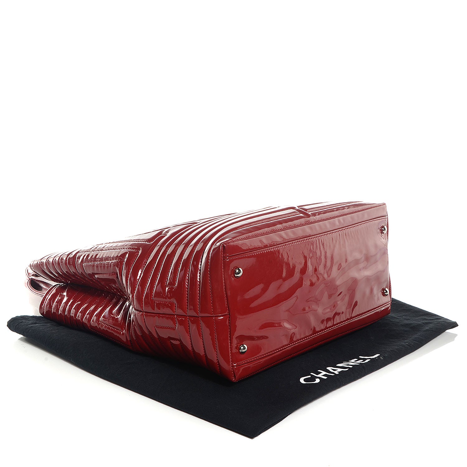 Chanel Vinyl Coco Ming Petit Shopping Tote Red 4 of 7