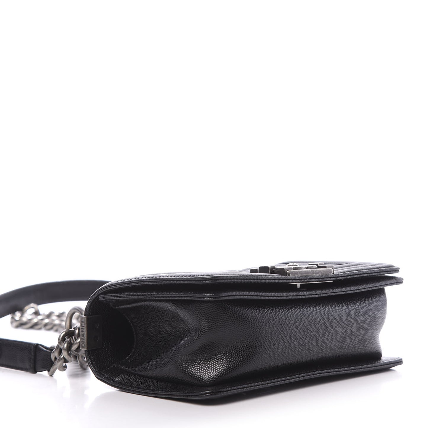 Caviar Quilted Small Boy Flap Black