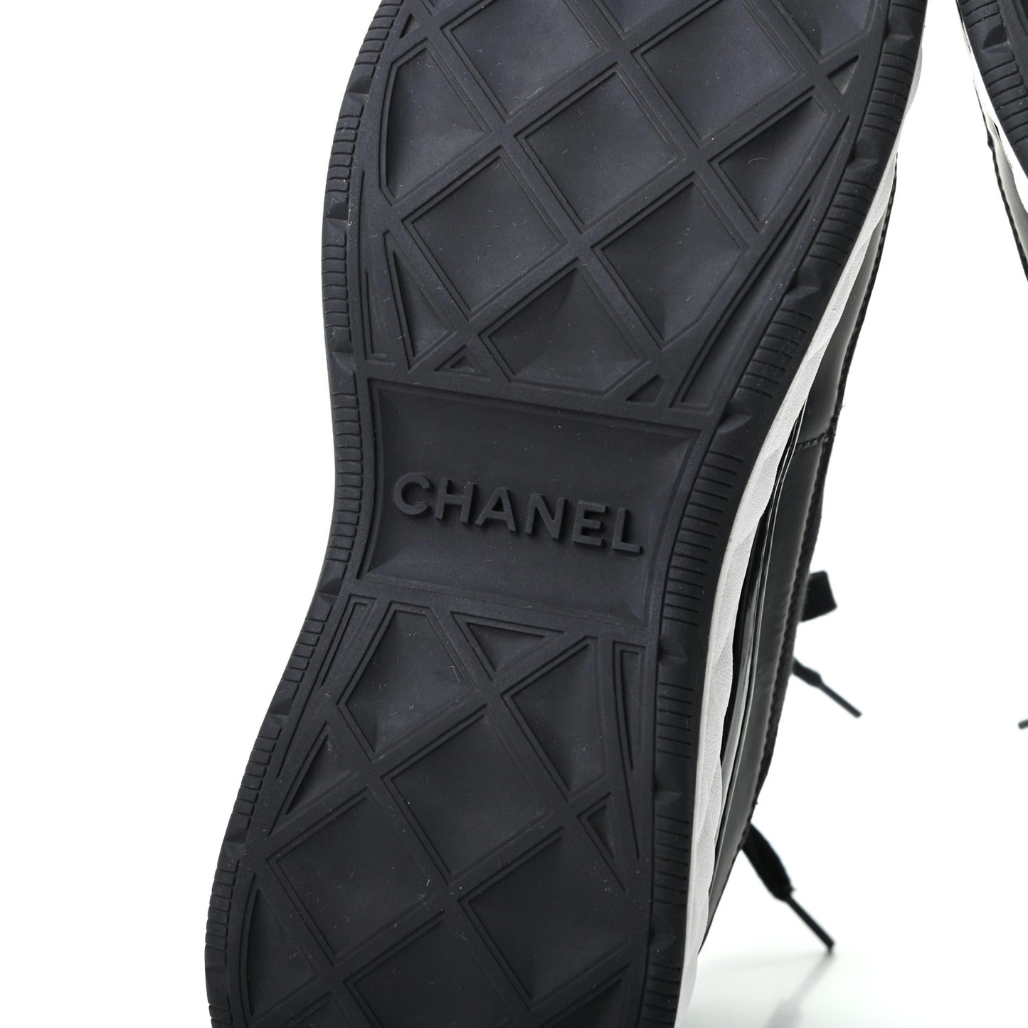 Velvet Calfskin Mixed Fibers CC Sneakers 39.5 Black