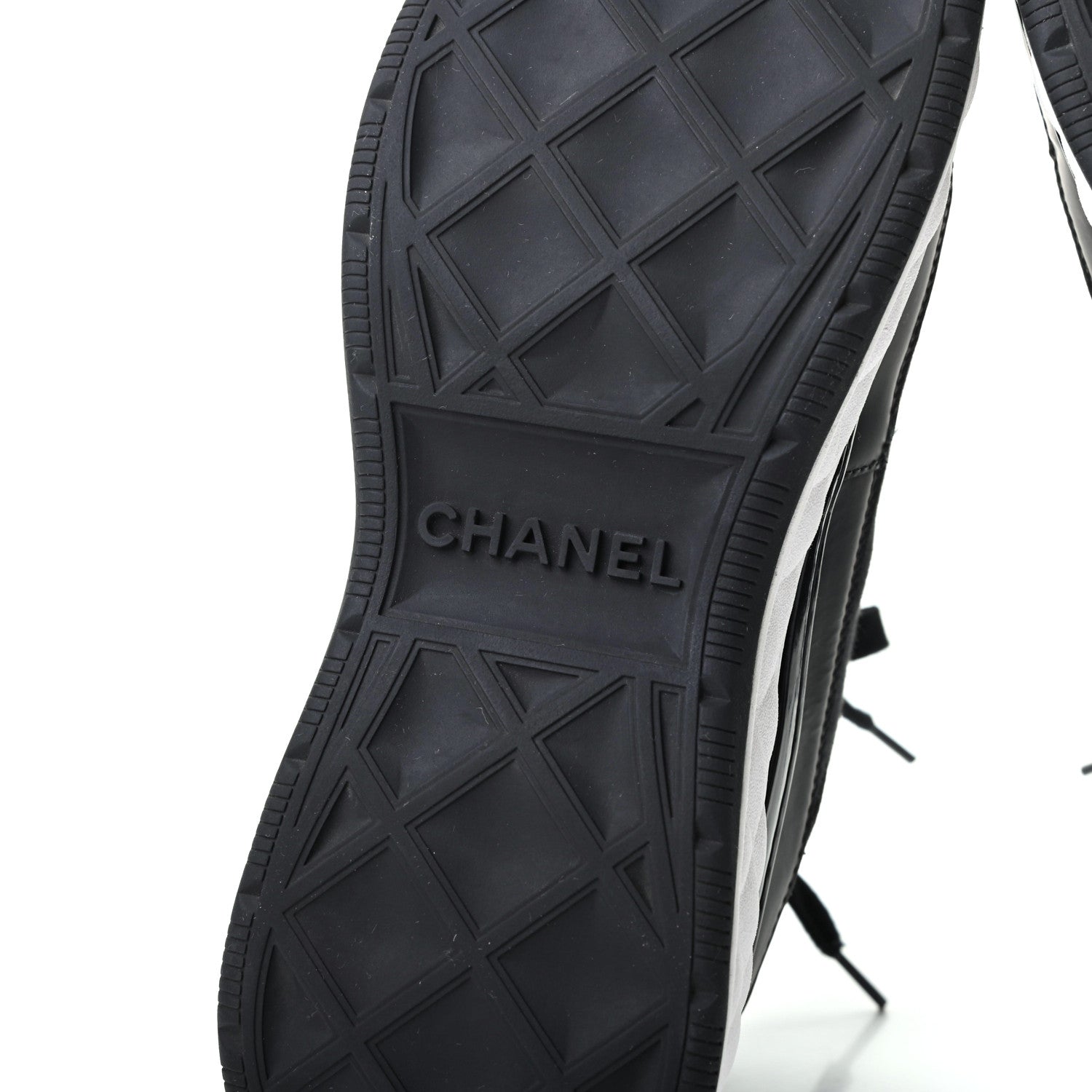 Chanel Velvet Calfskin Mixed Fibers CC Sneakers 39.5 Black 6 of 9