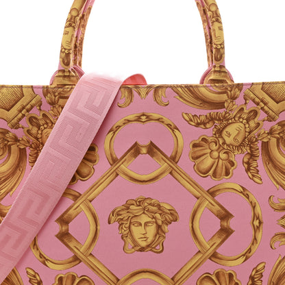 Versace Canvas Baroque Print Medusa Large Tote Pink 8 of 11