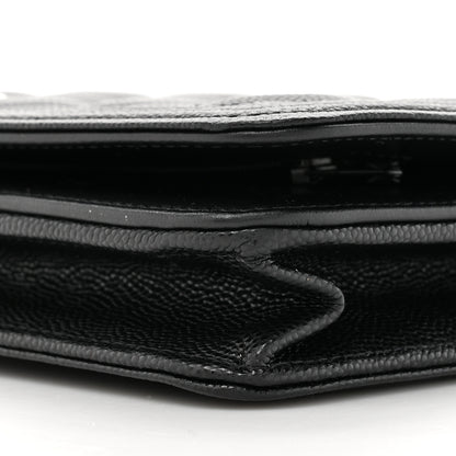 Chanel Caviar Quilted Boy Wallet On Chain WOC Black 10 of 12