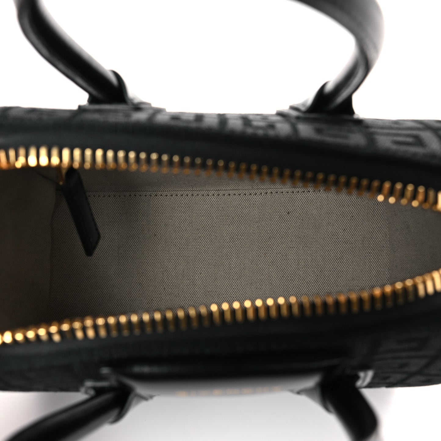 Embroidered Canvas Mini Antigona Shoulder Bag Black